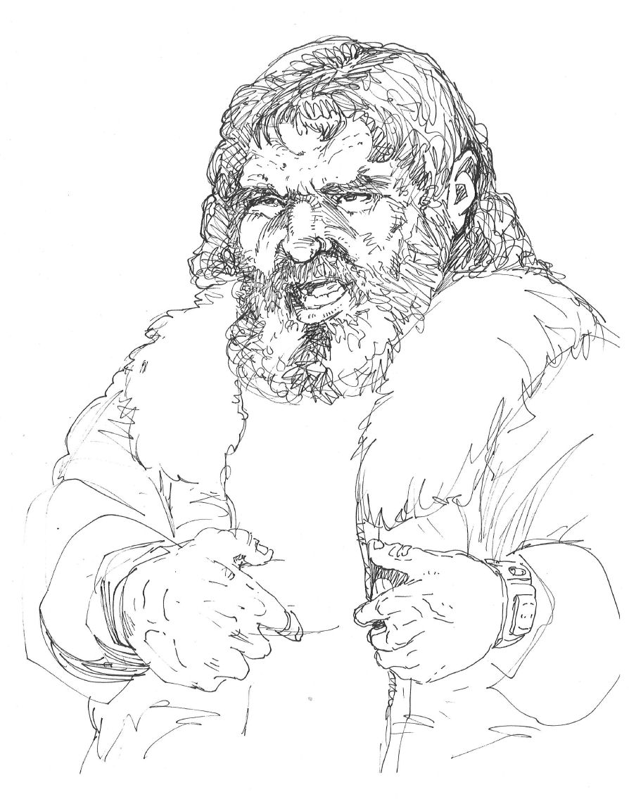 Ayget Rulfin hastily reaching for a gun inside his heavy coat